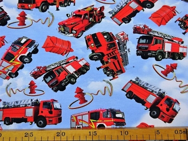 Jersey Digitaldruck Feuerwehrfahrzeuge Leiterwagen