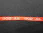 Weihnachtsband Skandinavien "god jul" rot 10mm frohe Weihnachten