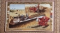 Bomuld IHC McCormick traktor Case 110 cm brede liceneprint panel 30 cm!