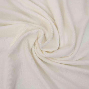 Fein Cordstrick weiss150 cm breit