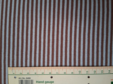 Ringelbündchen gestreift braun hellblau 2x45cm im Schlauch