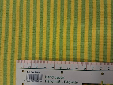 Bündchen gestreift grün gelb 2x50cm Schlauchware