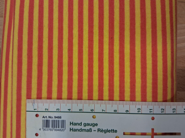 Bündchen gestreift orange gelb 2x50cm Schlauchware