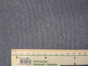 Bündchen feingestreift weiß blau 2x50cm Schlauchware