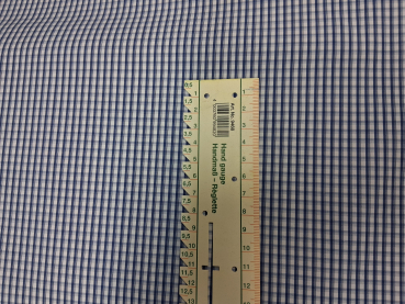 Baumwolle blau weiß Linie kariert 150cm breit