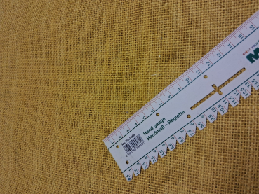 Jute in gelb 130cm breit RESTSTÜCK 135cm!