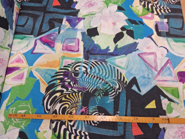 Tactelstoff buntes Muster 150cm breit