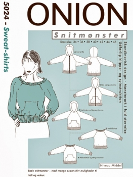 5024 Onion mønster Sweat-shirt str. 34-46