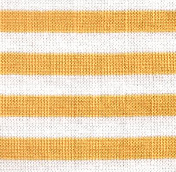 Bündchen gestreift weiß gelb 2x42cm Schlauchware