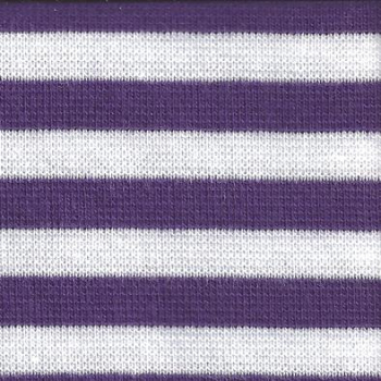 Bündchen gestreift weiß lila 2x42cm Schlauchware