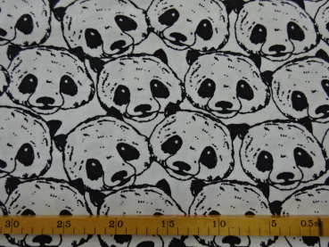 Jersey Digitaldruck Pandas auf weiss 155 cm