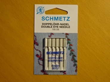Schmetz nål med dubbelt öga 705 DE 80/12