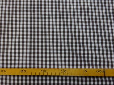 Baumwolle Georgsdorf braun weiße Karros 148 cm breit Swafing