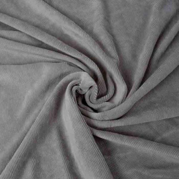 Fein Cordstrick hellgrau 150 cm breit