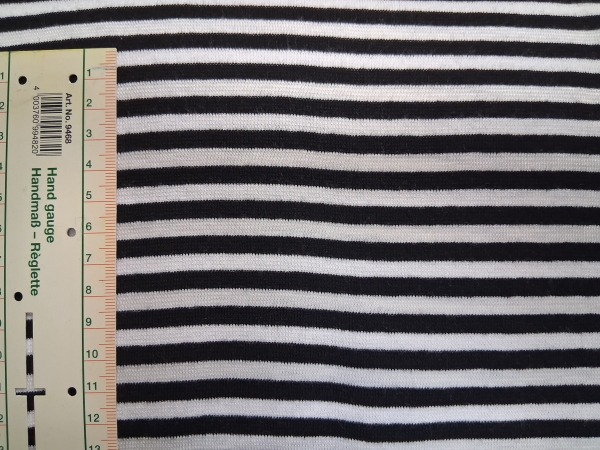 Bündchen gestreift schwarz weiß 2x38cm Schlauchware