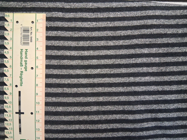 Bündchen gestreift grau schwarz 2x42cm Schlauchware