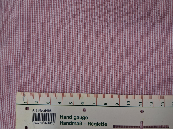 Bündchen feingestreift pink weiß 2x50cm Schlauchware
