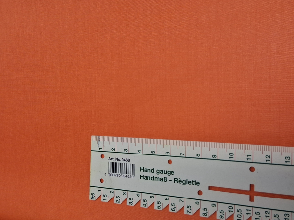 Tactelstoff uni helles orange 150cm breit