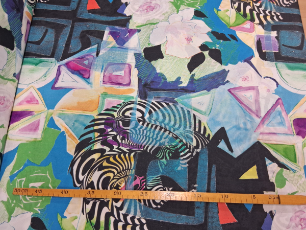 Tactelstoff buntes Muster 150cm breit