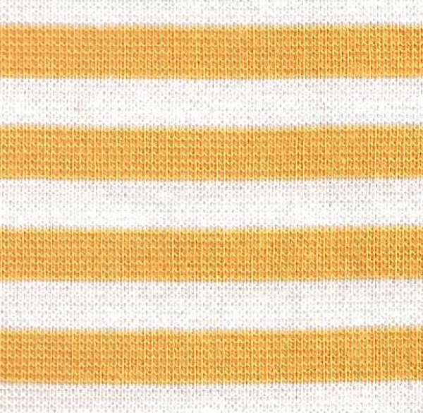 Bündchen gestreift weiß gelb 2x42cm Schlauchware