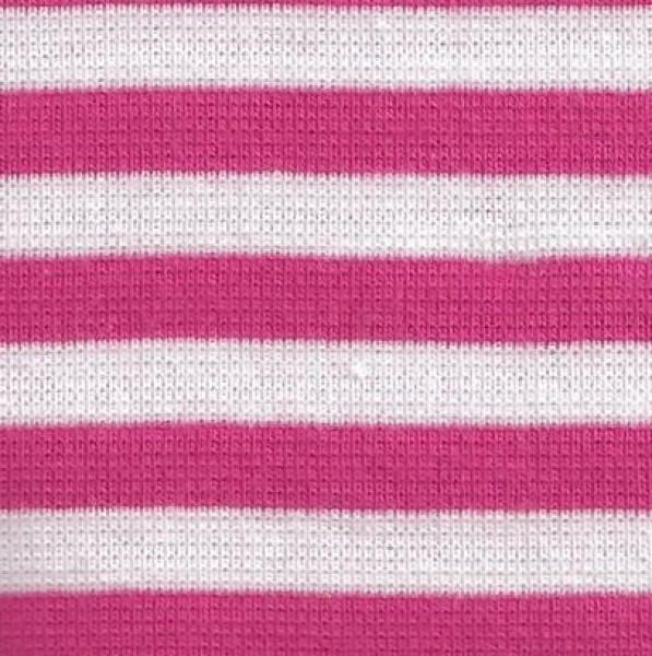 Bündchen gestreift weiß pink 2x42cm Schlauchware